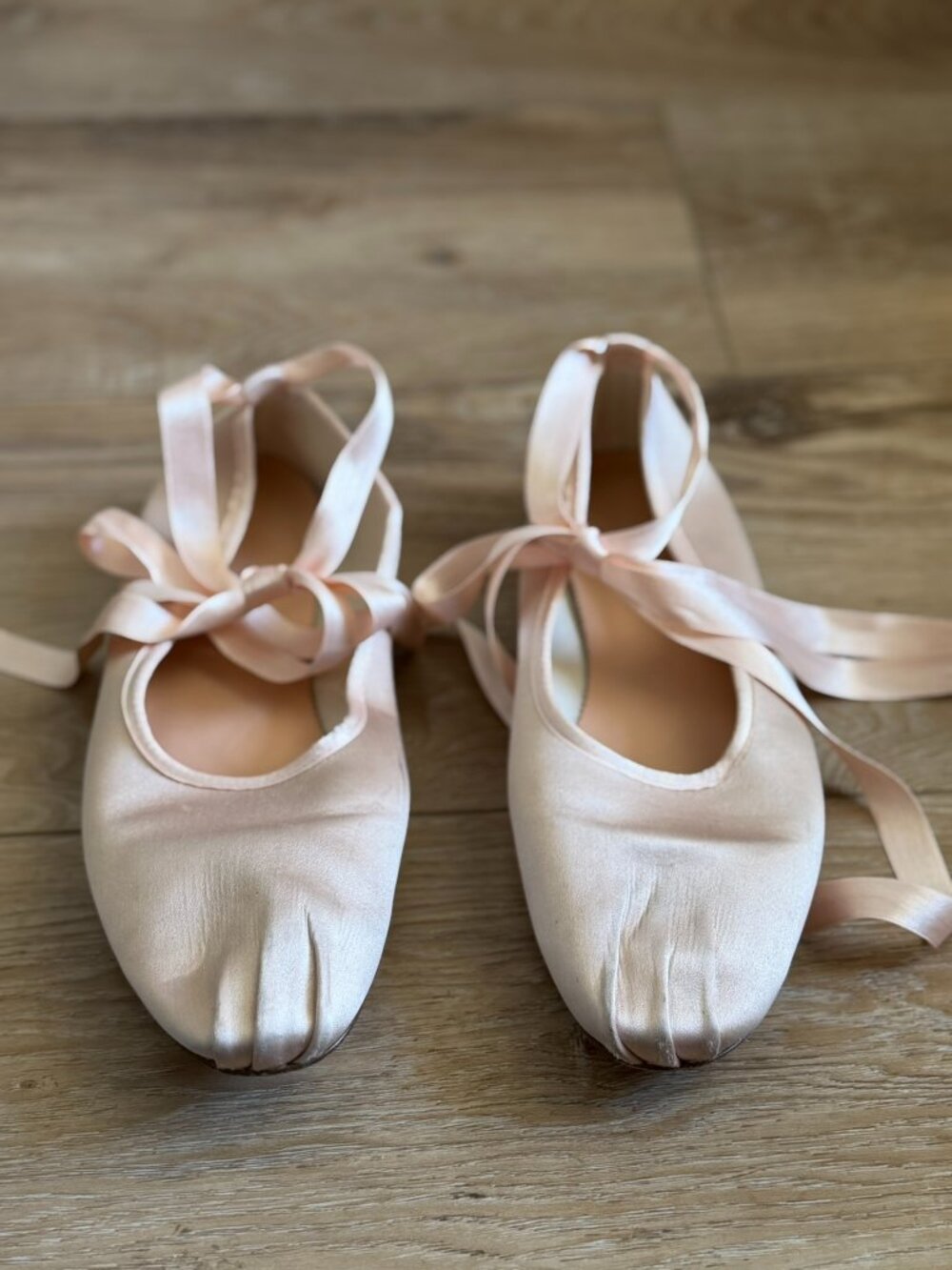 J Crew Satin Lace-Up Ballet Flats, Size 9.5